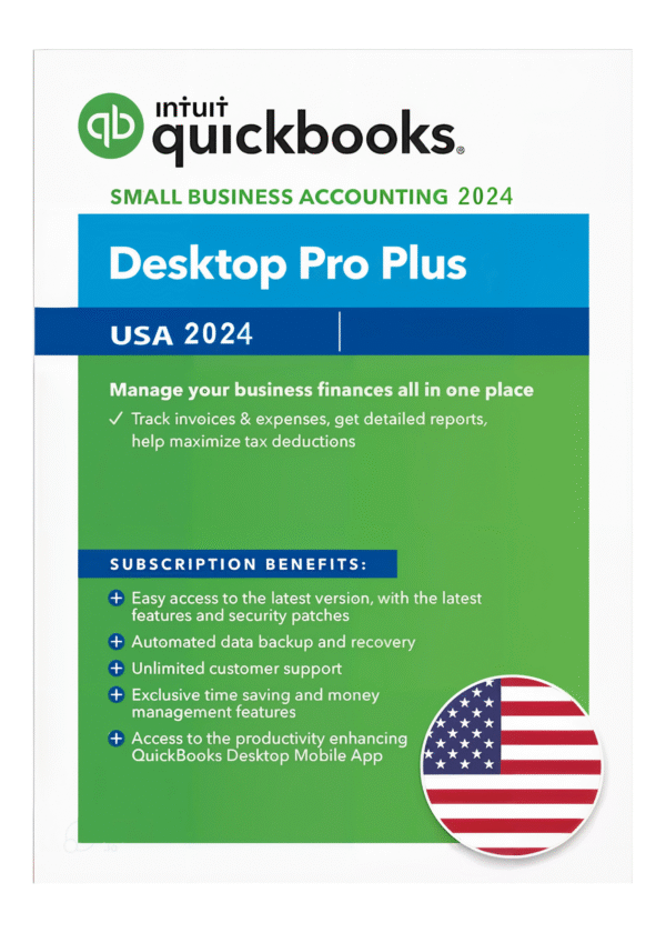 QuickBooks Desktop Pro Plus 2024, Lifetime, 5 PC